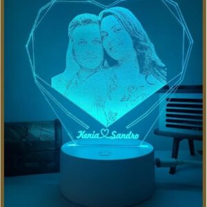 luminária 3d led 16 cores