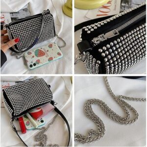 bolsa de ombro com cristais