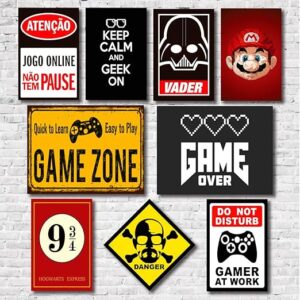 Compra por Destinatário>Garotos kit placas decorativas geek