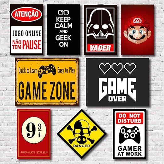 kit placas decorativas geek kit placas decorativas geek