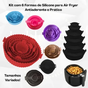 Compra por Destinatário>Mãe kit com 6 formas de silicone para air fryer